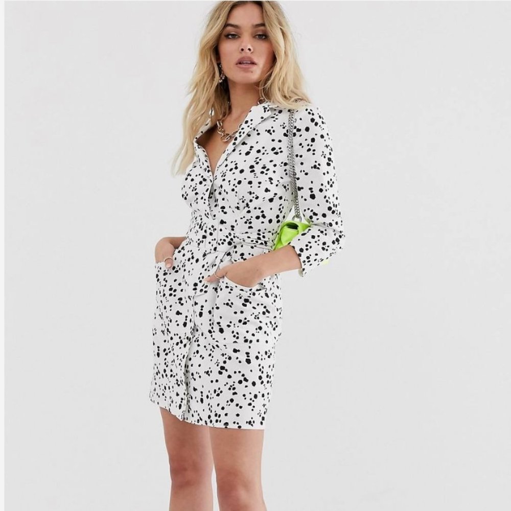Asos Dalmatian Chic Tuxedo Dress